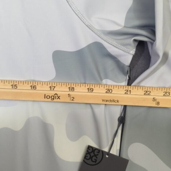 G/Fore 1/4 Zip Top Men's M Gray Gradient Camo Nimbus Tech Interlock Performance - Picture 5 of 12